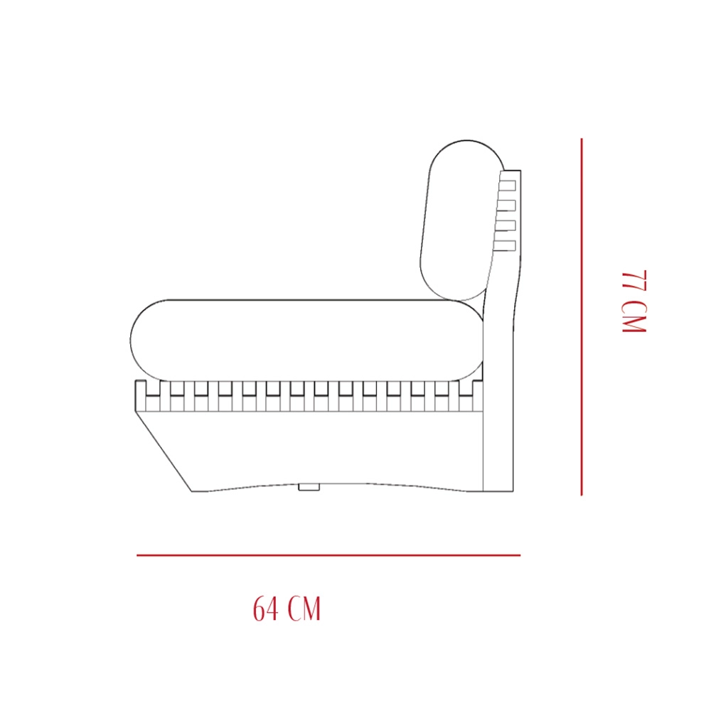 1 x Daybed : L190 x W64 x H76.8 cm.<br>1 x Side Table : L45 x W50 x H68 cm.<br>