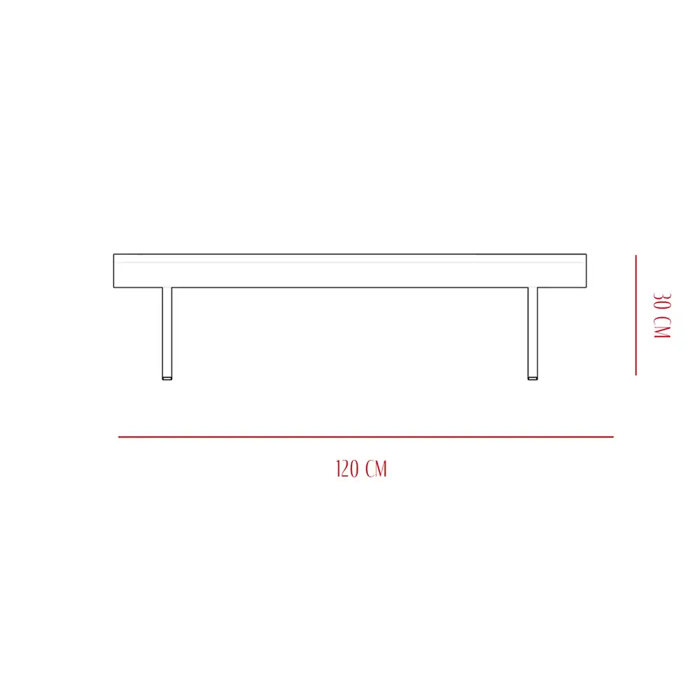 1 x Table : L120 x W69 x H31 cm.<br>1 x Bench 3-Seaters : L234 x W76 x H72 cm.<br>1 x Bench 3-Seaters : L225 x W76 x H72 cm.<br>
